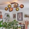 Koyoto lampa sufitowa, kula świetlna niebeieski, złoty, zielony, miedziany, 8-punktowe