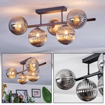 Chehalis Lampa sufitowa, Kula świetlna Czarny, 5-punktowe