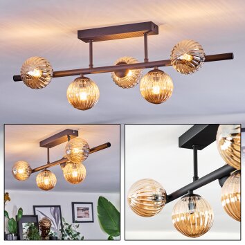 Chehalis Lampa sufitowa, Kula świetlna Czarny, 5-punktowe