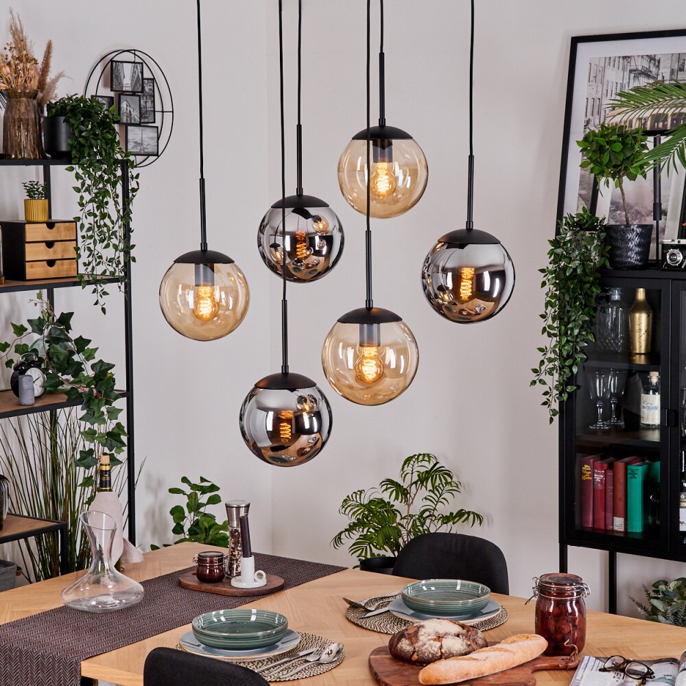Gastor Lampa wisząca, Kula świetlna, Lampa wisząca Czarny, 6-punktowe main product photo