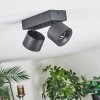 Narel Lampa sufitowa, Spot sufitowy LED Czarny, 2-punktowe