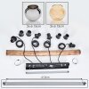 Koyoto lampa wisząca, kula świetlna, lampa wisząca kolory naturalne, czarny, 4-punktowe