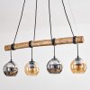 Koyoto lampa wisząca, kula świetlna, lampa wisząca kolory naturalne, czarny, 4-punktowe