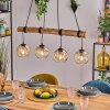 Ripoll lampa wisząca, kula świetlna, lampa wisząca kolory naturalne, czarny, 4-punktowe