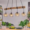 Ripoll lampa wisząca, kula świetlna, lampa wisząca kolory naturalne, czarny, 4-punktowe