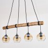Ripoll lampa wisząca, kula świetlna, lampa wisząca kolory naturalne, czarny, 4-punktowe