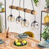 Ripoll lampa wisząca, kula świetlna, lampa wisząca kolory naturalne, czarny, 4-punktowe