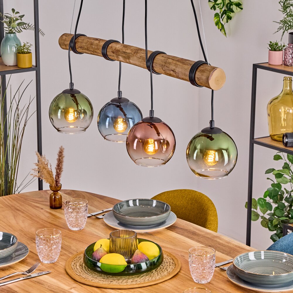 Koyoto Lampa wisząca, Kula świetlna, Lampa wisząca Ecru, Czarny, 4-punktowe main product photo