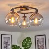 Koyoto lampa sufitowa, kula świetlna bursztynowy, przezroczysty, przydymiony, 3-punktowe