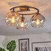 Koyoto Lampa sufitowa, Kula świetlna W kolorze bursztynu, Przezroczysty, Przydymiony, 3-punktowe