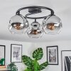 Ripoll Lampa sufitowa, Kula świetlna Chrom, Przezroczysty, Przydymiony, 3-punktowe