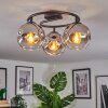 Ripoll Lampa sufitowa, Kula świetlna Chrom, Przezroczysty, Przydymiony, 3-punktowe