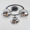 Ripoll Lampa sufitowa, Kula świetlna Chrom, Przezroczysty, Przydymiony, 3-punktowe