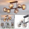 Koyoto lampa sufitowa, kula świetlna przezroczysty, przydymiony, 6-punktowe