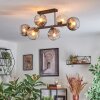 Ripoll Lampa sufitowa, Kula świetlna W kolorze bursztynu, Przezroczysty, Przydymiony, 6-punktowe