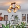 Ripoll lampa sufitowa, kula świetlna bursztynowy, przezroczysty, 6-punktowe