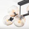 Ripoll lampa sufitowa, kula świetlna bursztynowy, przezroczysty, 6-punktowe