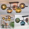 Koyoto lampa sufitowa, kula świetlna niebeieski, zielony, miedziany, 5-punktowe