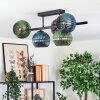 Koyoto lampa sufitowa, kula świetlna niebeieski, zielony, miedziany, 5-punktowe