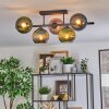 Koyoto lampa sufitowa, kula świetlna niebeieski, zielony, miedziany, 5-punktowe
