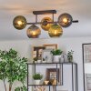Koyoto lampa sufitowa, kula świetlna niebeieski, złoty, zielony, 5-punktowe