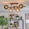 Ripoll Lampa sufitowa, Kula świetlna Chrom, Przezroczysty, Przydymiony, 5-punktowe