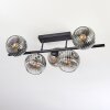 Ripoll Lampa sufitowa, Kula świetlna Chrom, Przezroczysty, Przydymiony, 5-punktowe