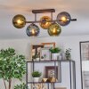 Koyoto lampa sufitowa, kula świetlna niebeieski, złoty, zielony, 5-punktowe