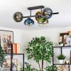 Koyoto lampa sufitowa, kula świetlna niebeieski, złoty, zielony, przezroczysty, 5-punktowe