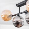 Chehalis lampa sufitowa, kula świetlna czarny, 5-punktowe