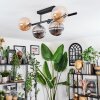Chehalis lampa sufitowa, kula świetlna czarny, 5-punktowe