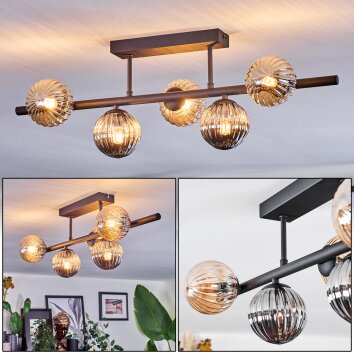 Chehalis Lampa sufitowa, Kula świetlna Czarny, 5-punktowe