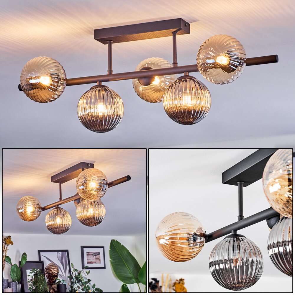 Chehalis Lampa sufitowa, Kula świetlna Czarny, 5-punktowe main product photo