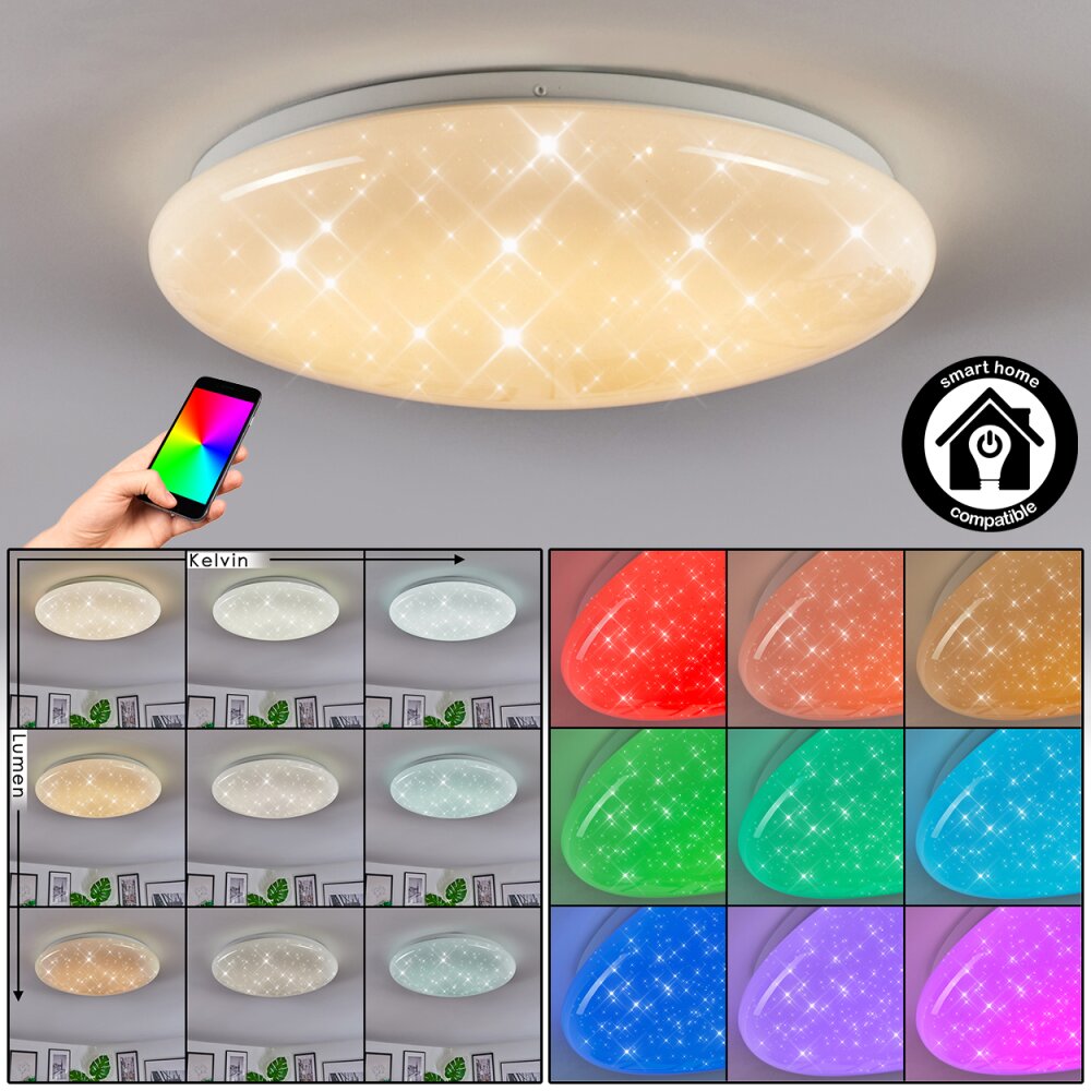 Peran Lampa sufitowa LED Biały, 1-punktowy, Zmieniacz kolorów main product photo