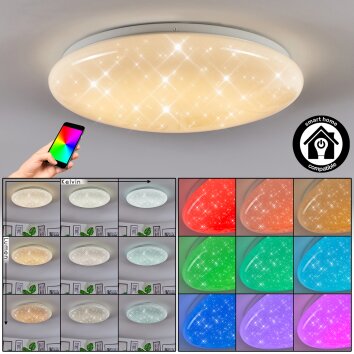 Peran Lampa sufitowa LED Biały, 1-punktowy