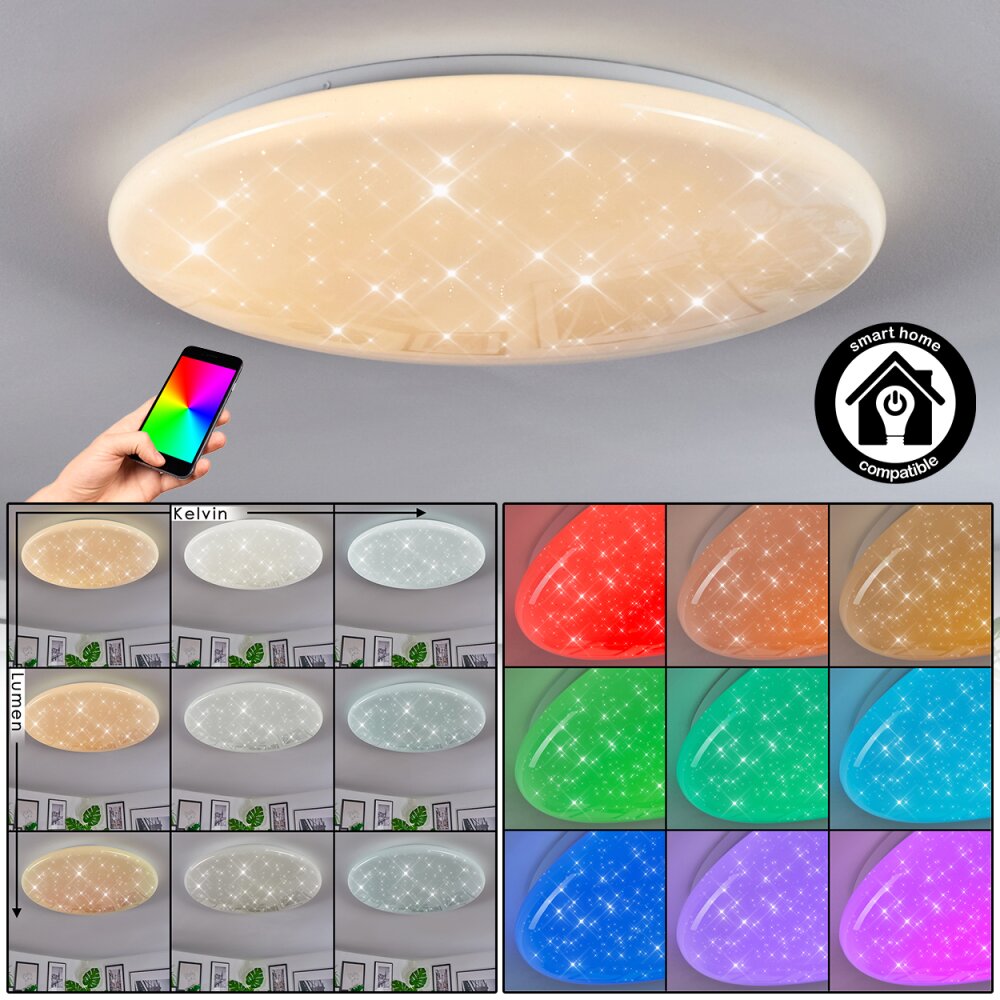 Peran Lampa sufitowa LED Biały, 1-punktowy, Zmieniacz kolorów main product photo