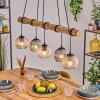 Ripoll Lampa wisząca, Kula świetlna, Lampa wisząca Ecru, Czarny, 5-punktowe