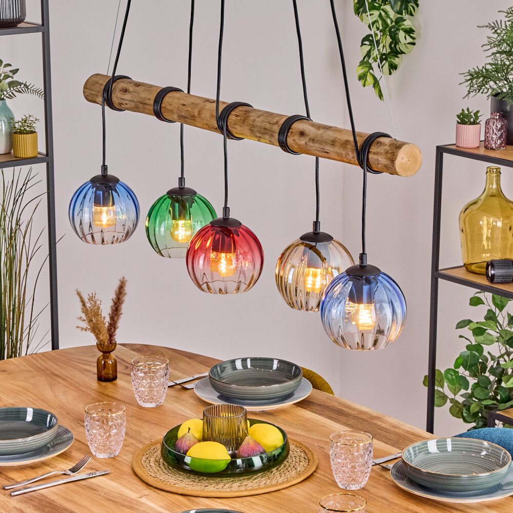 Koyoto Lampa wisząca, Kula świetlna, Lampa wisząca Ecru, Czarny, 5-punktowe main product photo