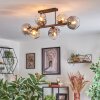 Ripoll Lampa sufitowa, Kula świetlna W kolorze bursztynu, Przezroczysty, Przydymiony, 6-punktowe