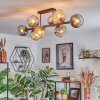 Koyoto lampa sufitowa, kula świetlna bursztynowy, przezroczysty, przydymiony, 8-punktowe