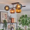 Koyoto lampa sufitowa, kula świetlna niebeieski, złoty, zielony, miedziany, 5-punktowe