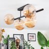 Chehalis Lampa sufitowa, Kula świetlna W kolorze bursztynu, 5-punktowe
