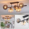 Koyoto lampa sufitowa, kula świetlna bursztynowy, przezroczysty, przydymiony, 5-punktowe