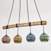 Koyoto Lampa wisząca, Kula świetlna, Lampa wisząca Ecru, Czarny, 4-punktowe