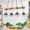 Koyoto lampa wisząca, kula świetlna, lampa wisząca kolory naturalne, czarny, 4-punktowe