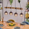 Koyoto lampa wisząca, kula świetlna, lampa wisząca kolory naturalne, czarny, 4-punktowe