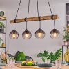Koyoto lampa wisząca, kula świetlna, lampa wisząca kolory naturalne, czarny, 4-punktowe