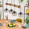 Koyoto lampa wisząca, kula świetlna, lampa wisząca kolory naturalne, czarny, 4-punktowe