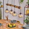 Koyoto lampa wisząca, kula świetlna, lampa wisząca kolory naturalne, czarny, 4-punktowe