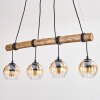 Koyoto lampa wisząca, kula świetlna, lampa wisząca kolory naturalne, czarny, 4-punktowe